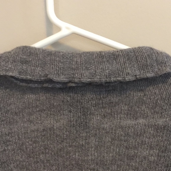 Pure Cashmere Grey Ruffled Cardigan - Picture 5 of 6